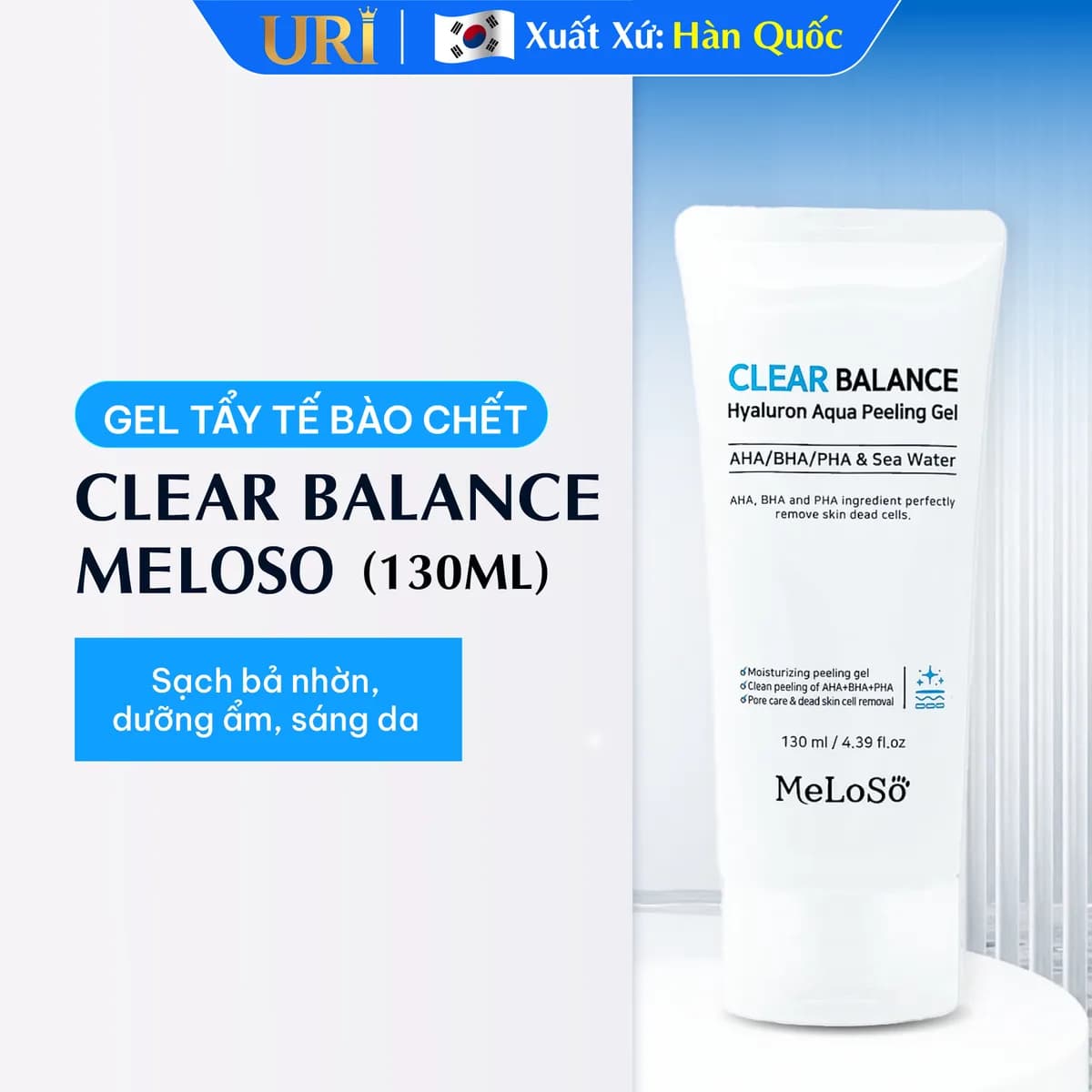 Gel Tẩy Tế Bào Chết MeLoSo Clear Balance Hyaluron 130ml