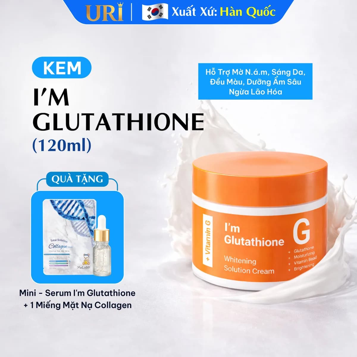 Kem Dưỡng I’m Glutathione 120ml - Dưỡng Sáng, Mờ Nám
