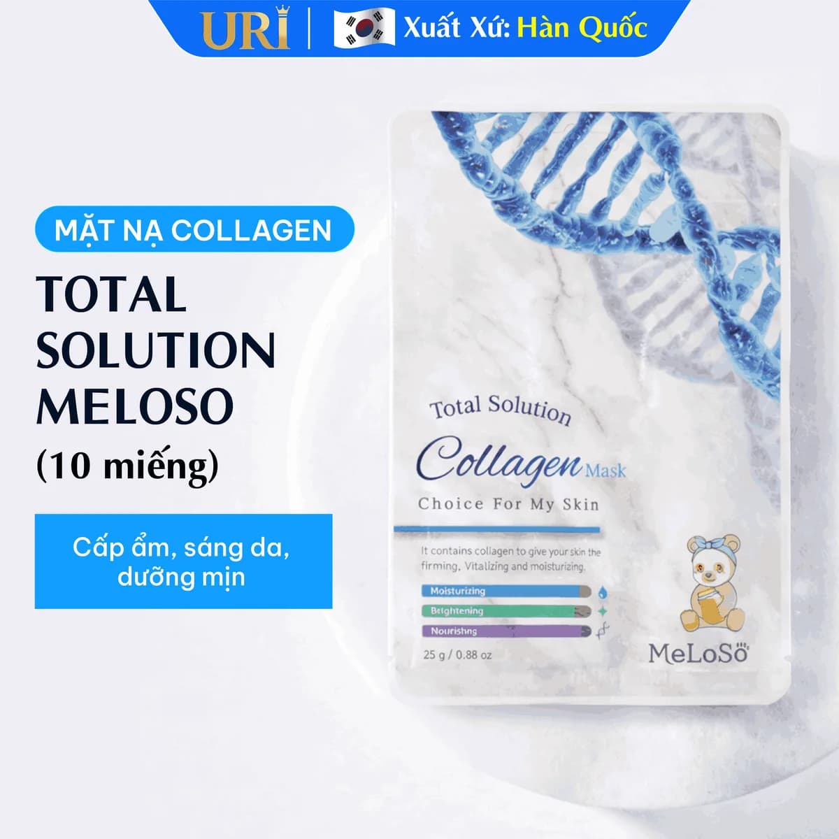 Mặt Nạ Collagen Total Solution MELOSO - Dưỡng Ẩm & Tăng Đàn Hồi